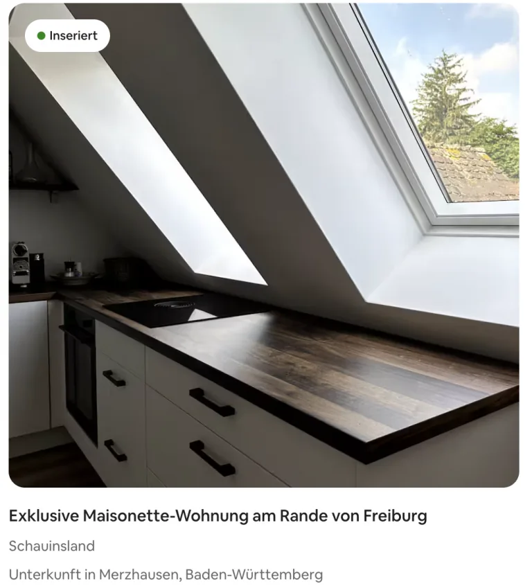 Küche der Maisonette-Wohnung bei Freiburg